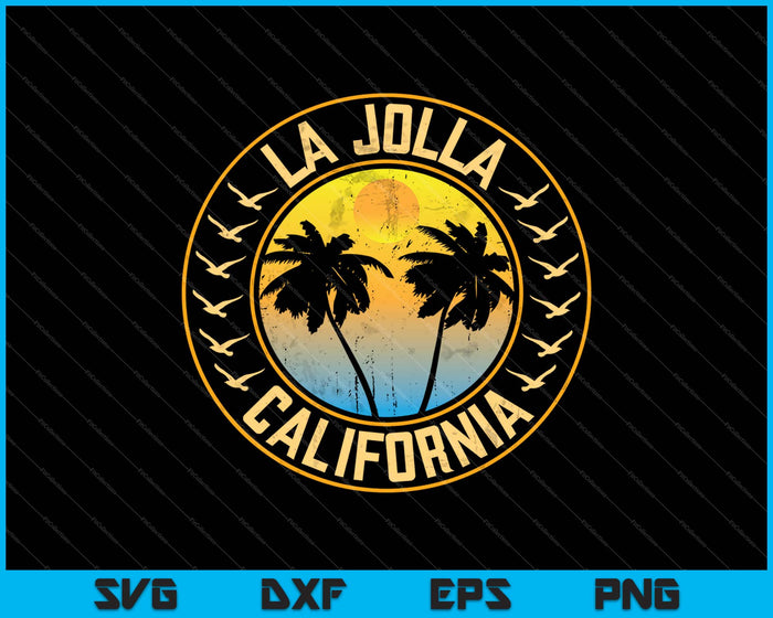 La jolla Californië SVG PNG snijden afdrukbare bestanden