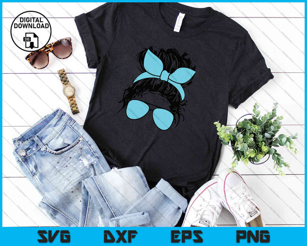 Layered Mom Skull SVG PNG Cutting Printable Files - on a t-shirt