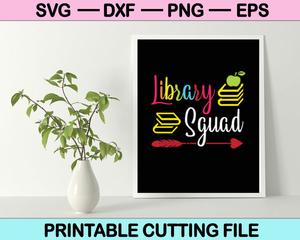 Biblioteca Sguad Teacher SVG PNG Cortar archivos imprimibles