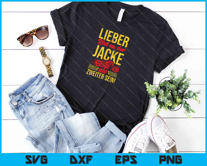 Lieber Blut An Der Jacke Als Zweiter Sein! SVG PNG Druckbare Dateien schneiden