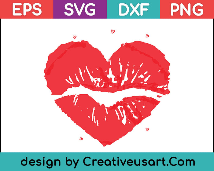 Labios SVG PNG Cortar archivos imprimibles