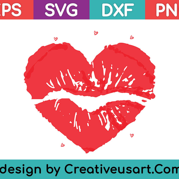 Labios SVG PNG Cortar archivos imprimibles