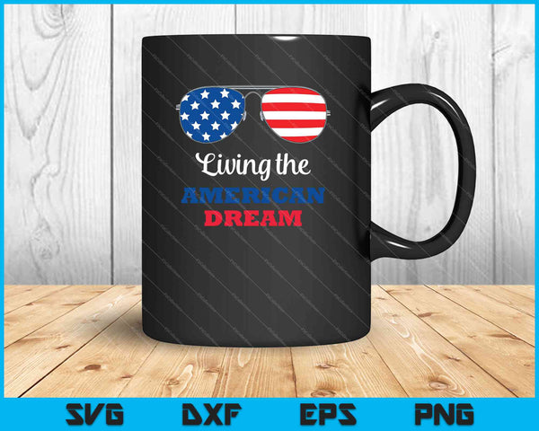 Viviendo el sueño americano SVG PNG cortando archivos imprimibles