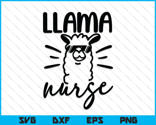 Llama Nurse SVG PNG Cutting Printable Files