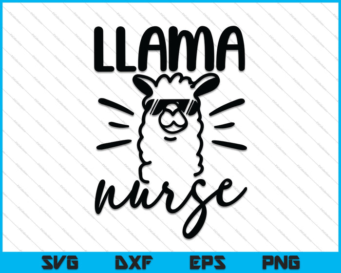 Llama Enfermera SVG PNG Cortando Archivos Imprimibles