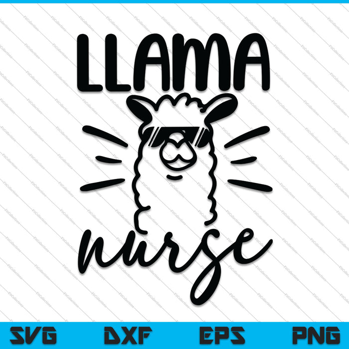 Llama Enfermera SVG PNG Cortando Archivos Imprimibles