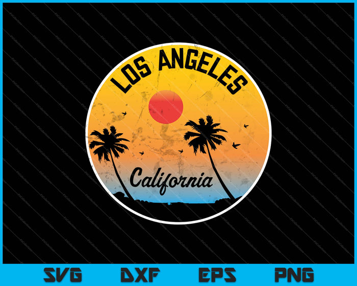 Los Angeles Californië esthetische SVG PNG snijden afdrukbare bestanden
