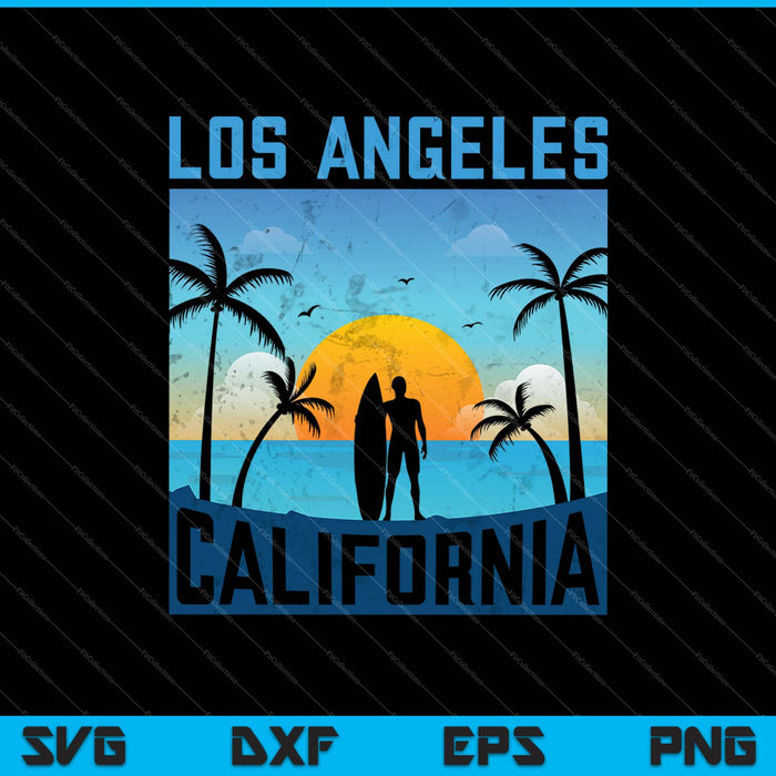 Los Angeles California Summer Surf SVG PNG Cutting Printable Files