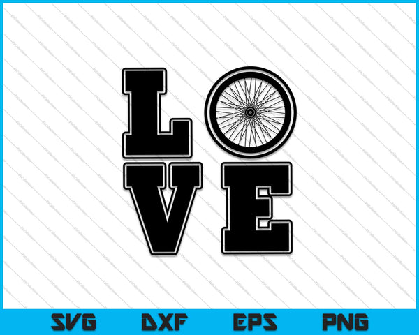 Bicicleta Amor SVG PNG Cortar archivos imprimibles