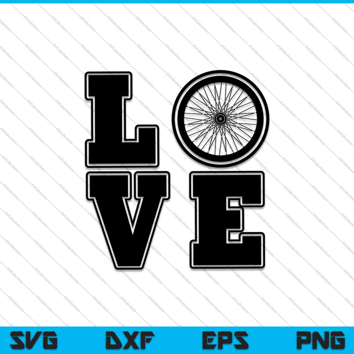 Bicicleta Amor SVG PNG Cortar archivos imprimibles