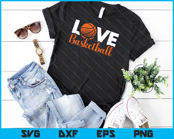 Amor Baloncesto SVG PNG Cortar archivos imprimibles