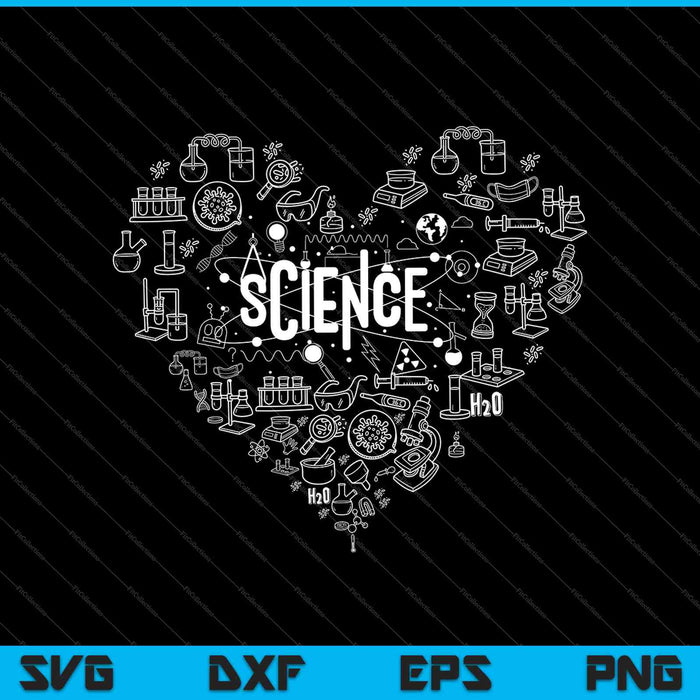 Love Science Science Lab Science Print Química SVG PNG Cortar archivos imprimibles