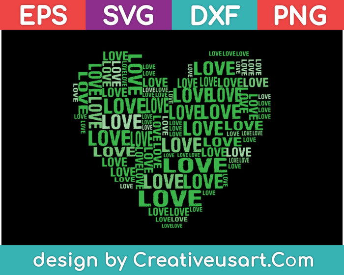 Love Heart SVG PNG Cutting Printable Files