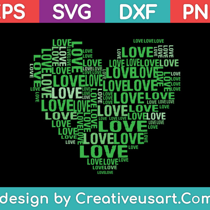 Amor Corazón SVG PNG Cortar archivos imprimibles