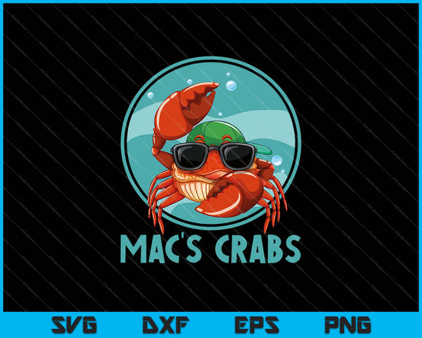 Mac's krabben SVG PNG snijden afdrukbare bestanden