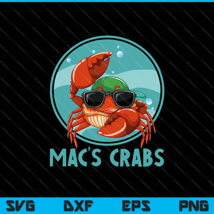 Mac's Crabs SVG PNG Cutting Printable Files