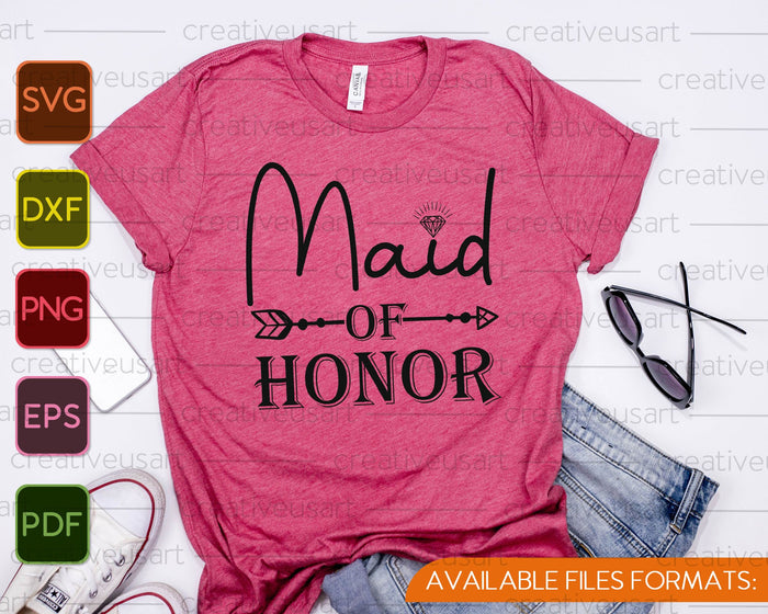 Maid of Honor SVG PNG Cutting Printable Files