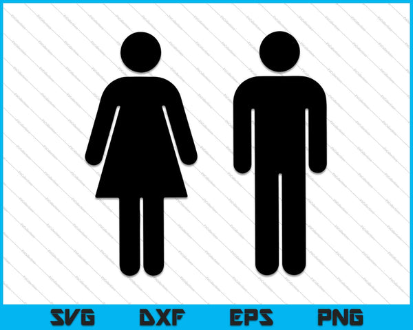 Mannelijke vrouwelijke teken SVG PNG snijden afdrukbare bestanden
