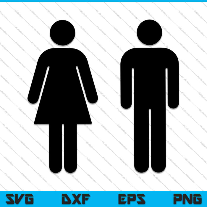 Mannelijke vrouwelijke teken SVG PNG snijden afdrukbare bestanden