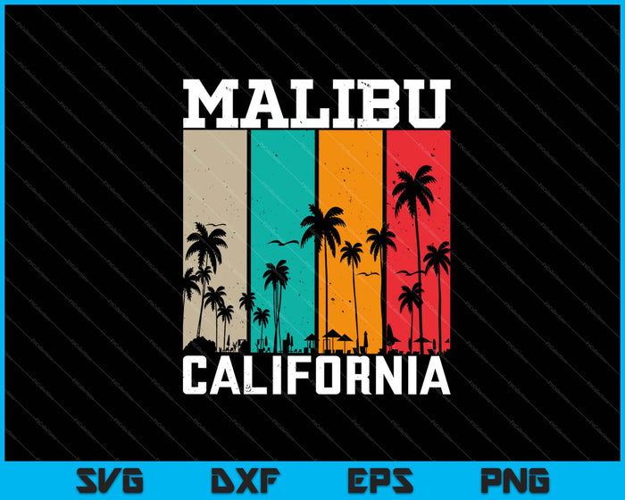 Malibu California SVG PNG cortando archivos imprimibles