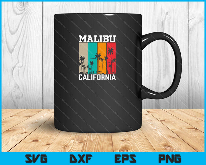 Malibu California SVG PNG cortando archivos imprimibles