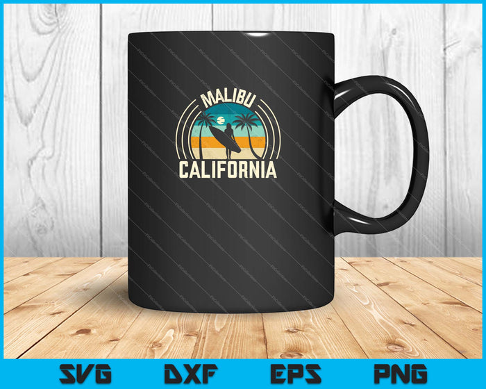 Malibu Californië surfen SVG PNG snijden afdrukbare bestanden