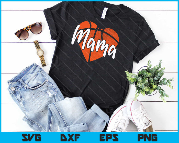 Mamá Baloncesto SVG PNG Cortar archivos imprimibles