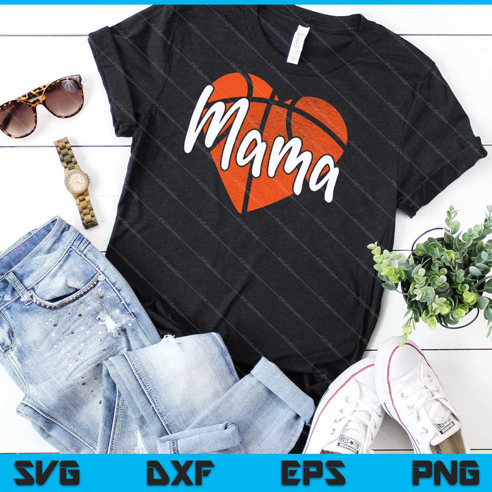 Mamá Baloncesto SVG PNG Cortar archivos imprimibles