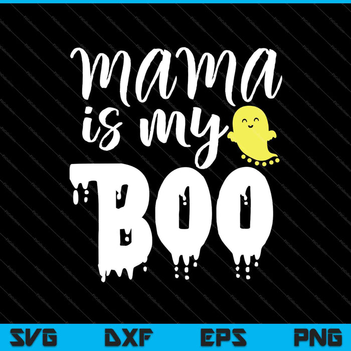 Mama is mijn Boo Baby Onesie Halloween SVG PNG snijden afdrukbare bestanden