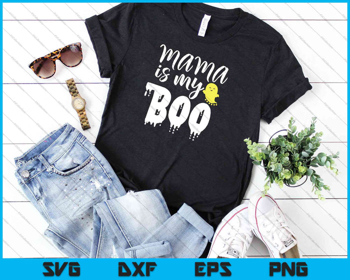 Mama is My Boo Baby Onesie Halloween SVG PNG Cutting Printable Files