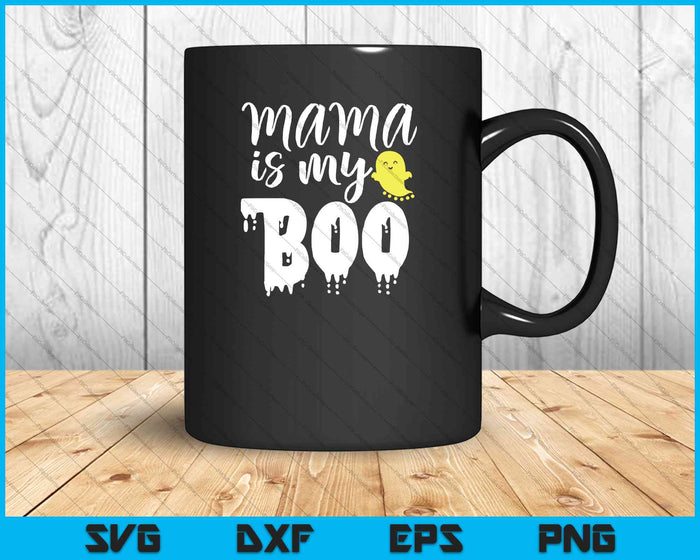 Mama is My Boo Baby Onesie Halloween SVG PNG Cutting Printable Files
