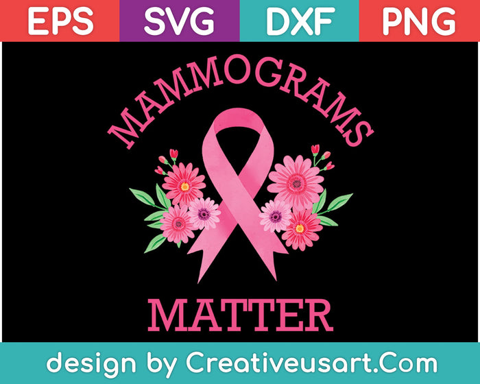 Mammograms Matter SVG PNG Cutting Printable Files