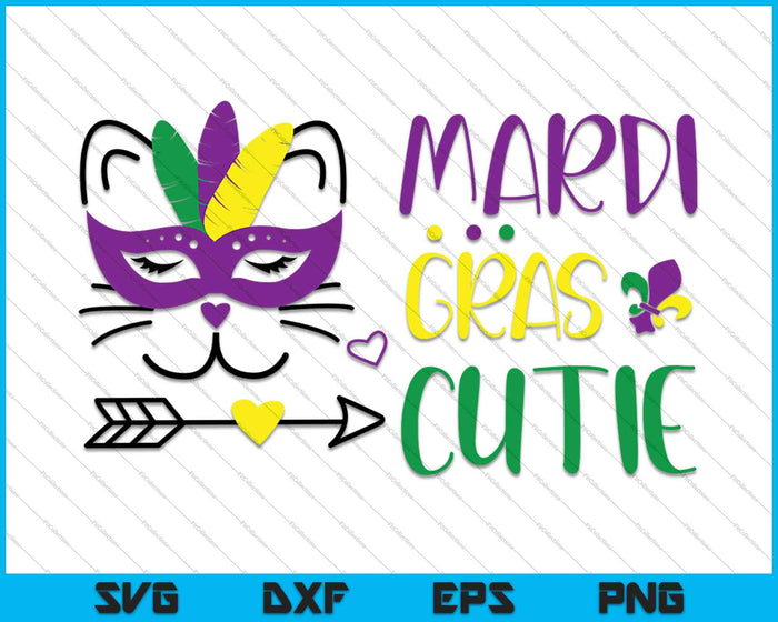 Mardi Gras Cutie SVG PNG Cortar archivos imprimibles 