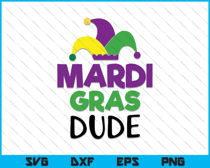 Mardi Gras Dude SVG PNG snijden afdrukbare bestanden 