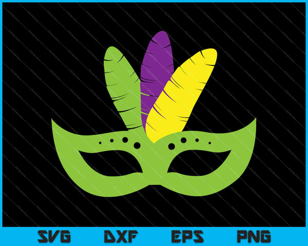 Mardi Gras masker SVG PNG snijden afdrukbare bestanden 