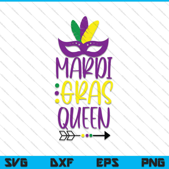Mardi Gras Queen SVG PNG Cortar archivos imprimibles 