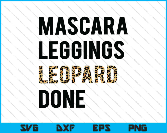 Mascara Leggings Leopard Hecho SVG PNG Cortando Archivos Imprimibles