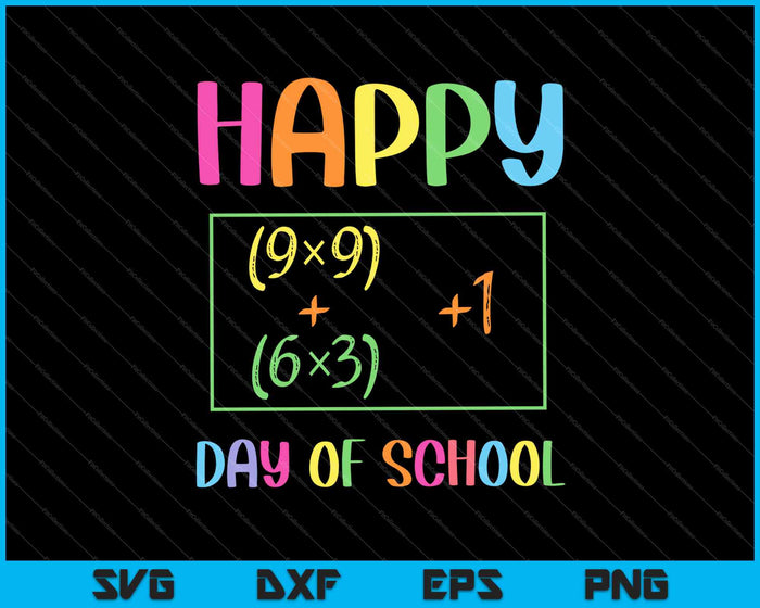 Math Formula 100 Days Of School Shirt Teacher SVG PNG Cutting Printable Files