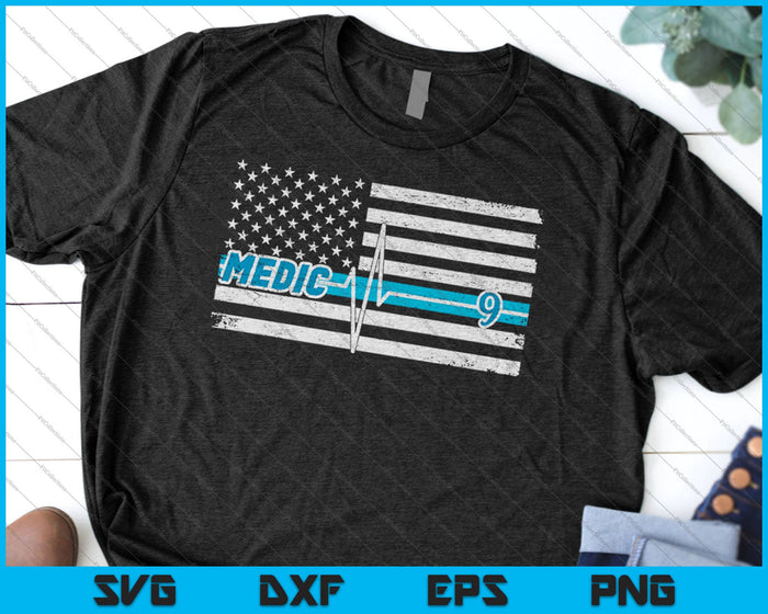 Medic 9 SVG File or DXF File Make a Decal or Tshirt Design