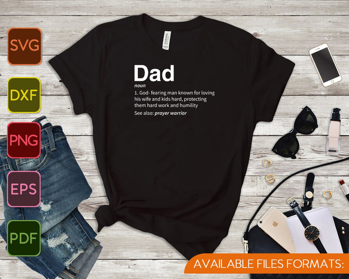 Christian Dad Definition Father's Day SVG PNG Cutting Printable Files