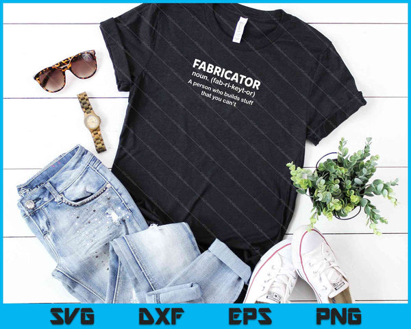 Fabricator definitie SVG PNG snijden afdrukbare bestanden - on a t-shirt