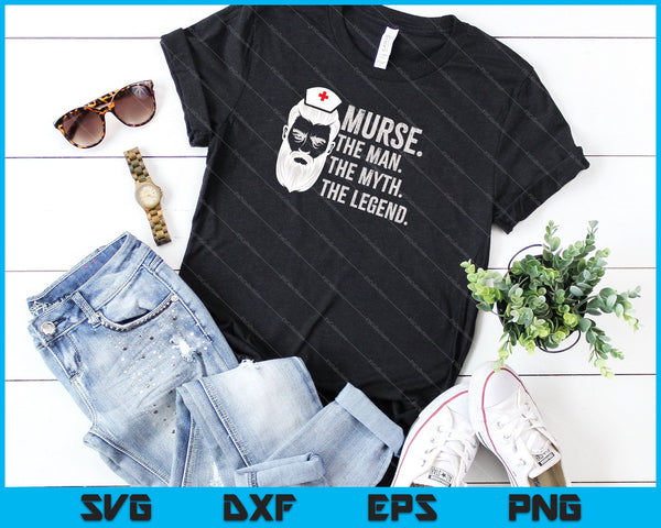 Mens Funny Murse Male Nurse SVG PNG Cutting Printable Files - on a t-shirt