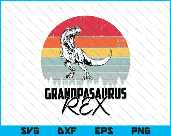 Divertido abuelo Grandpasaurus Rex SVG PNG cortando archivos imprimibles