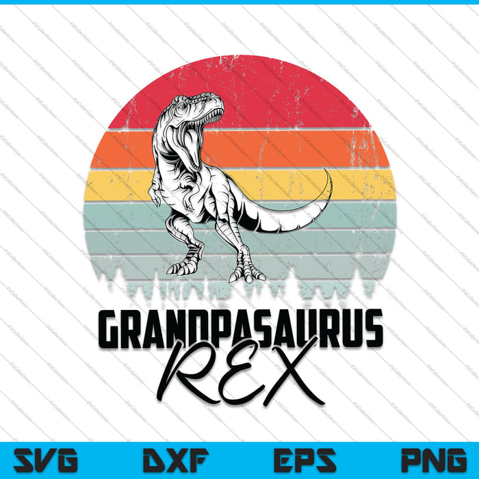 Grappige grootvader Grandpasaurus Rex SVG PNG snijden afdrukbare bestanden