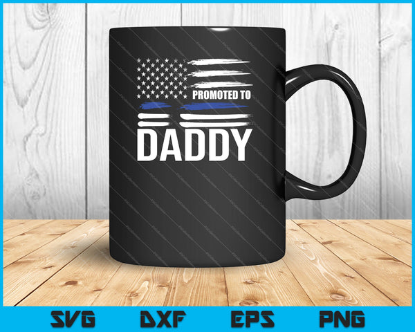 New First Time Dad to Be Police Law Enforcement Daddy SVG PNG Printable Files