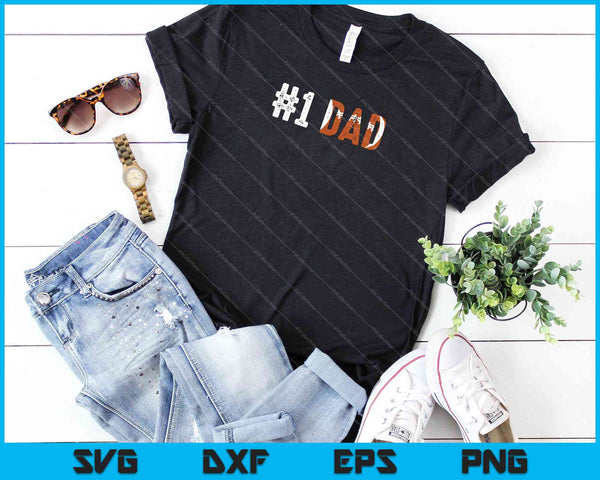 Dad T Shirt Football Lover Daddy Gift from Son Daughter SVG PNG Cutting Printable Files - on a t-shirt