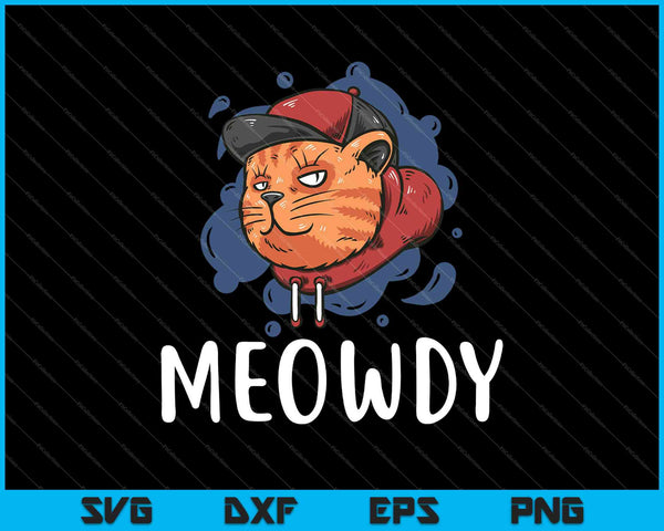 Meowdy Texas Cat Meme SVG PNG Cortando archivos imprimibles