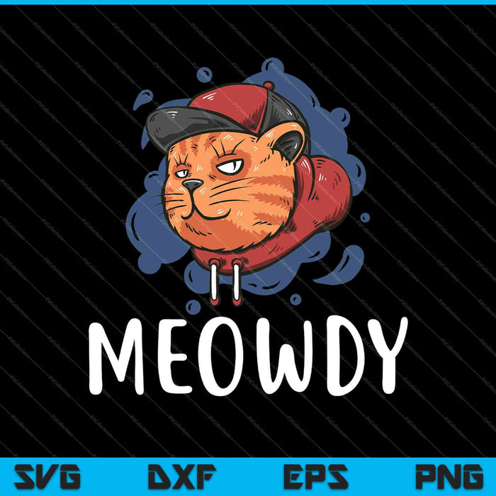 Meowdy Texas Cat Meme SVG PNG snijden afdrukbare bestanden