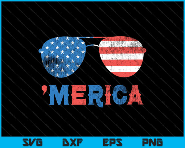 Merica Amerikaanse vlag SVG PNG snijden afdrukbare bestanden