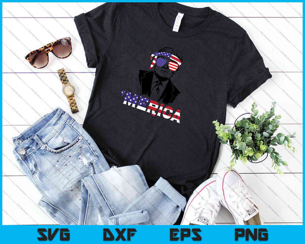 'Merica Design SVG PNG Cutting Printable Files - on a t-shirt